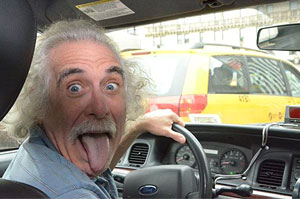 Анекдоты и приколы. Водитель такси - двойник Эйнштейна.