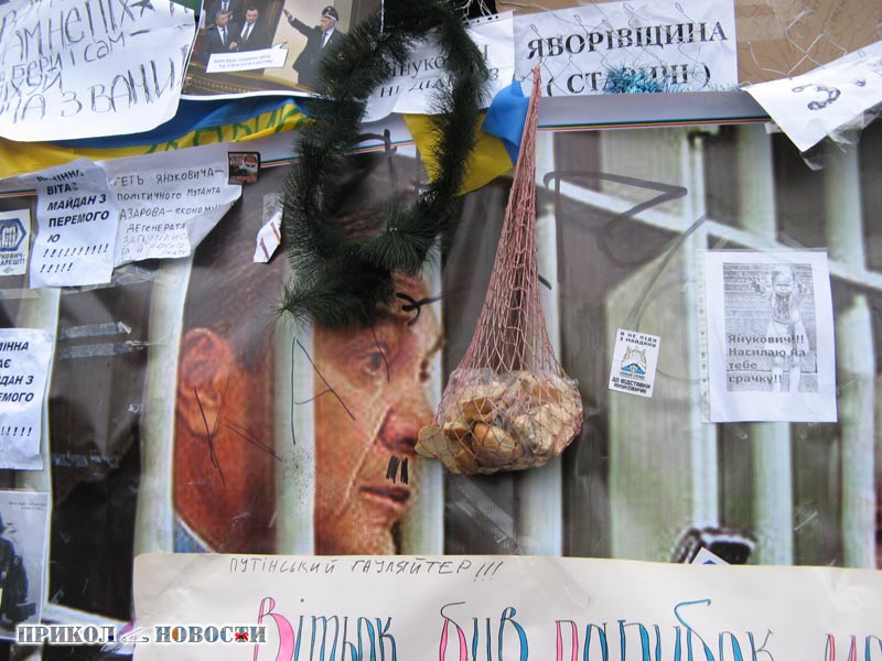 Картинки, лозунги, плакаты, стихи на Йолке Евромайдана 2013