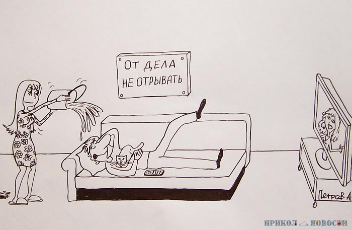 Добрые карикатуры Александра Петрова. Мужские обязанности.