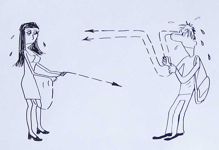 Мужчины и женщины на картинках. Автор карикатуры Александр Петров.