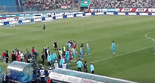 Драка на футболе во время матча Локомотив и Зенит (видео)