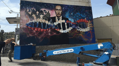 Граффити с Путиным: сюжеты разные, мотив один
